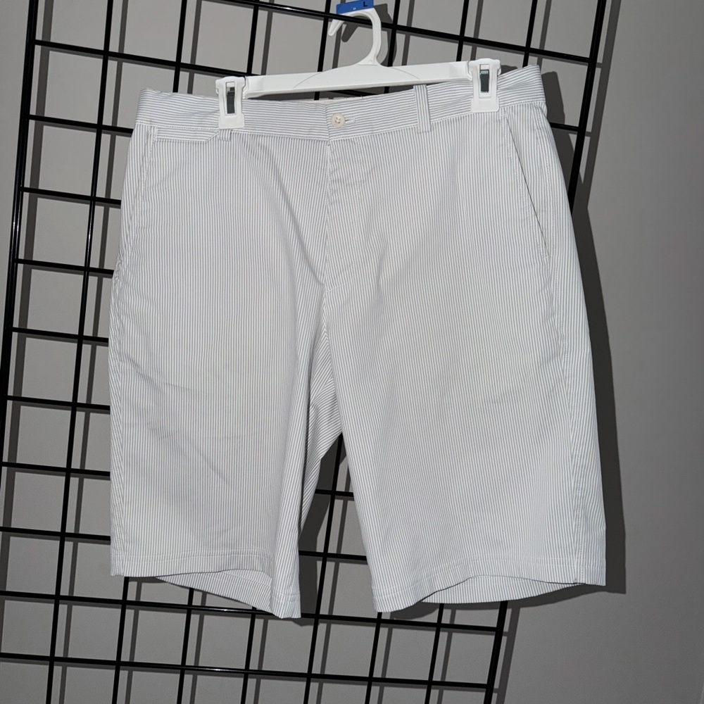 Nike Men's Pinstriped White Shorts